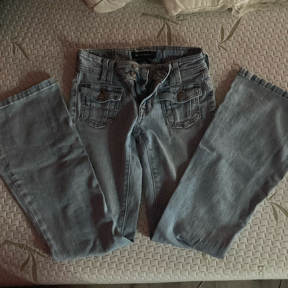 Aeropostale light wash medium rise flare jeans